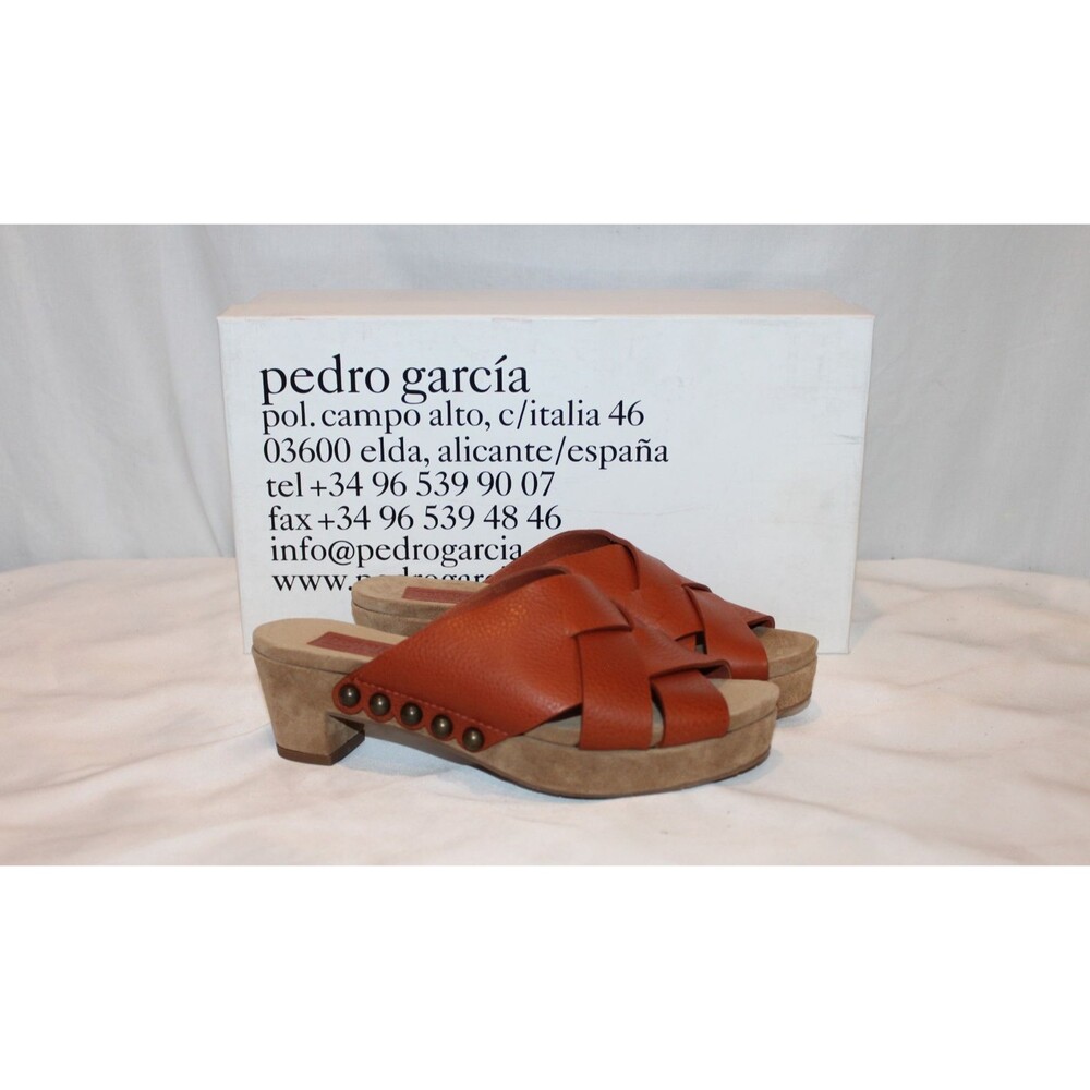 Pedro Garcia Women's Nena Leather Stud Clogs Chutney Brown NIB EU 37 US 7 $595